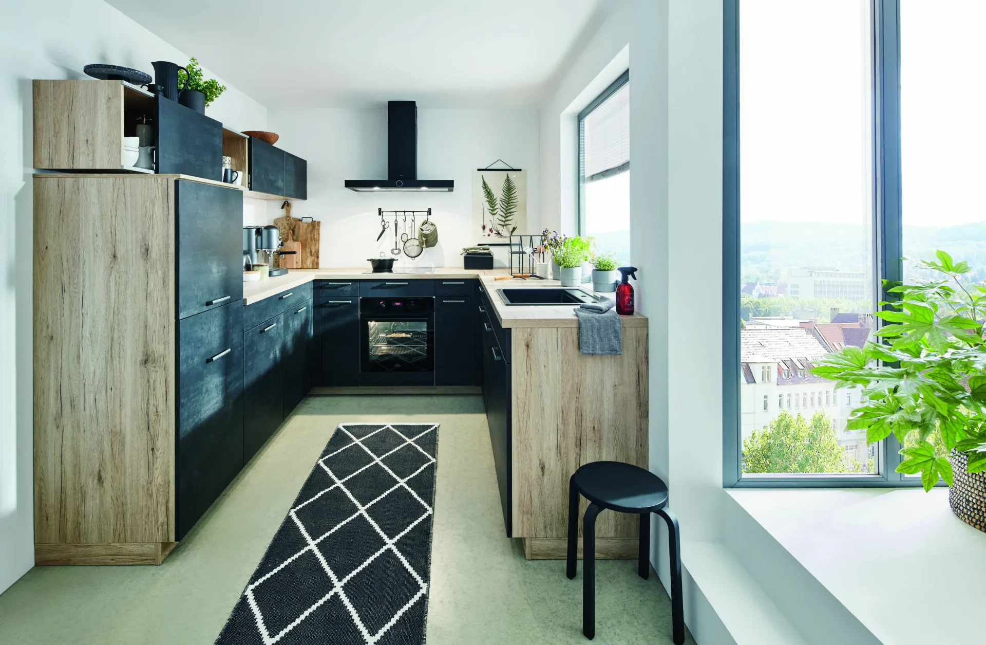 kitchens with a dining table in a small space