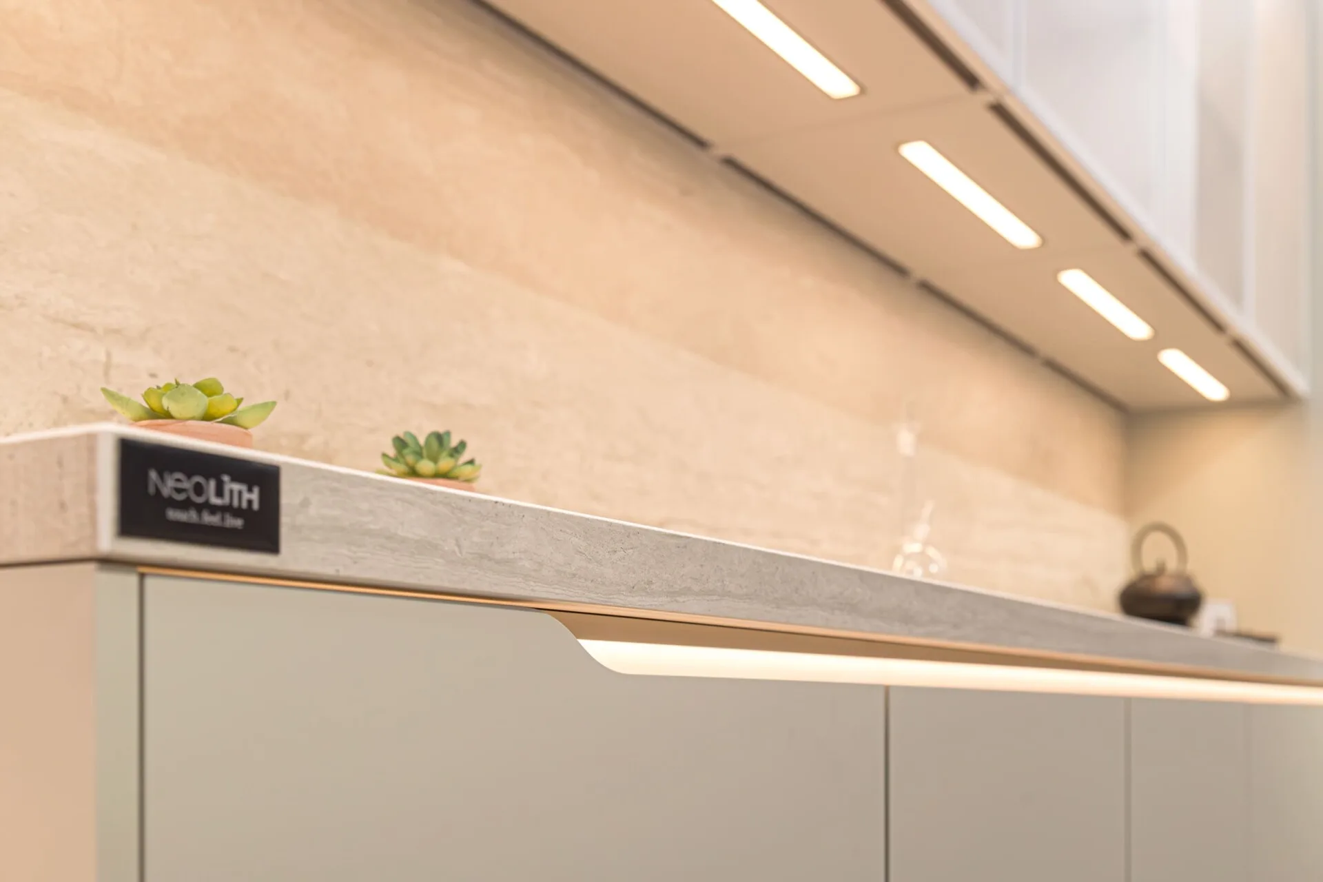 Luxe keukens 2 Aanrechtblad met Neolith-certificeringsplaat
